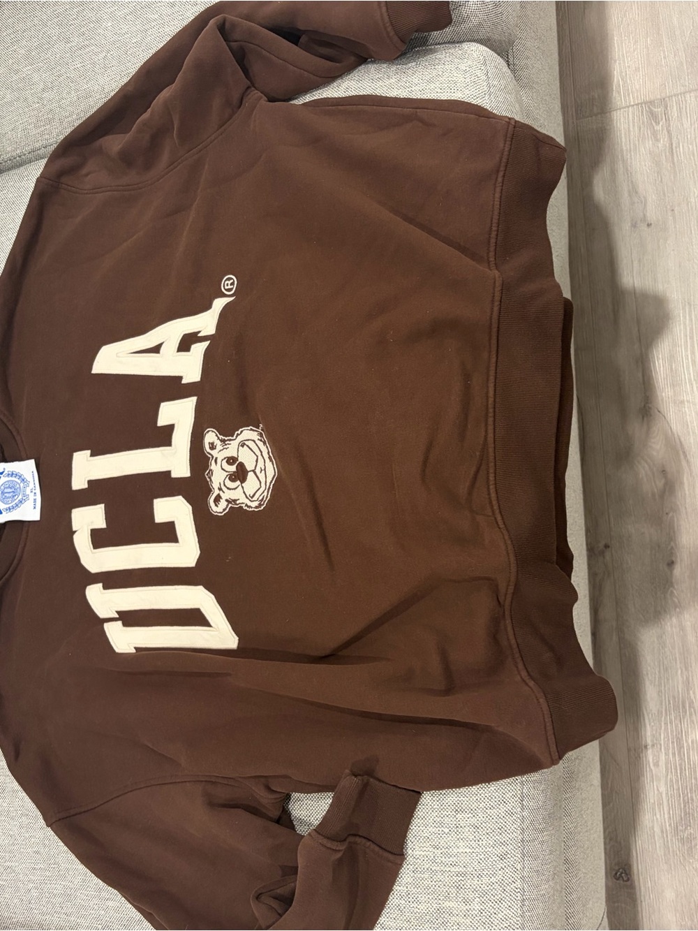 UCLA Brown Pullover Sweatshirt with Mascot